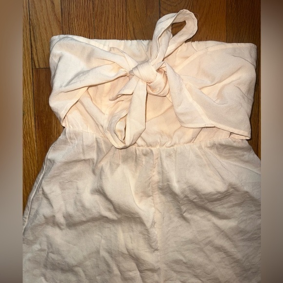 A.Peach Brand Strapless Tie Front Romper - Picture 4 of 7